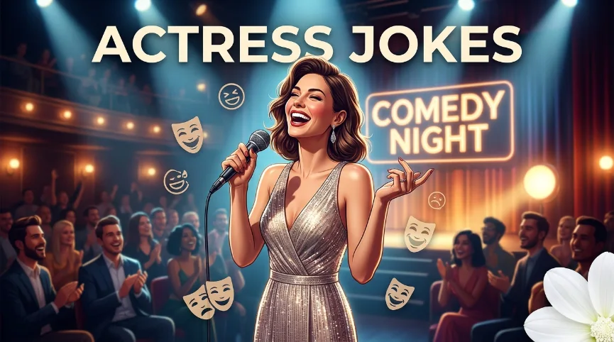 Actress jokes with jokes generator