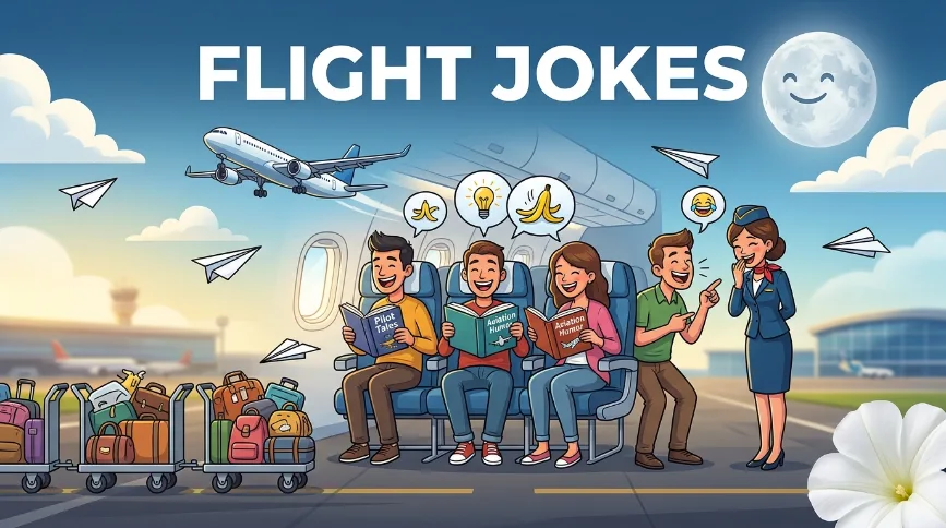 Flight jokes with jokes generator