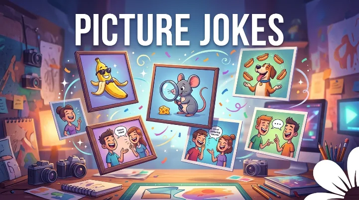 Picture jokes with jokes generator