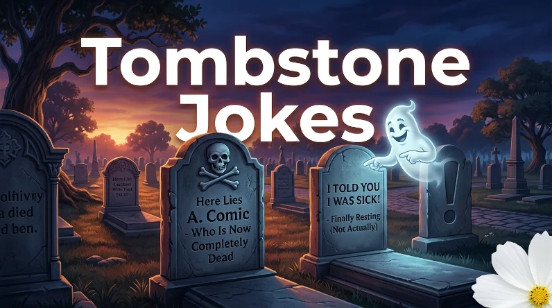 Tombstone jokes with jokes generator